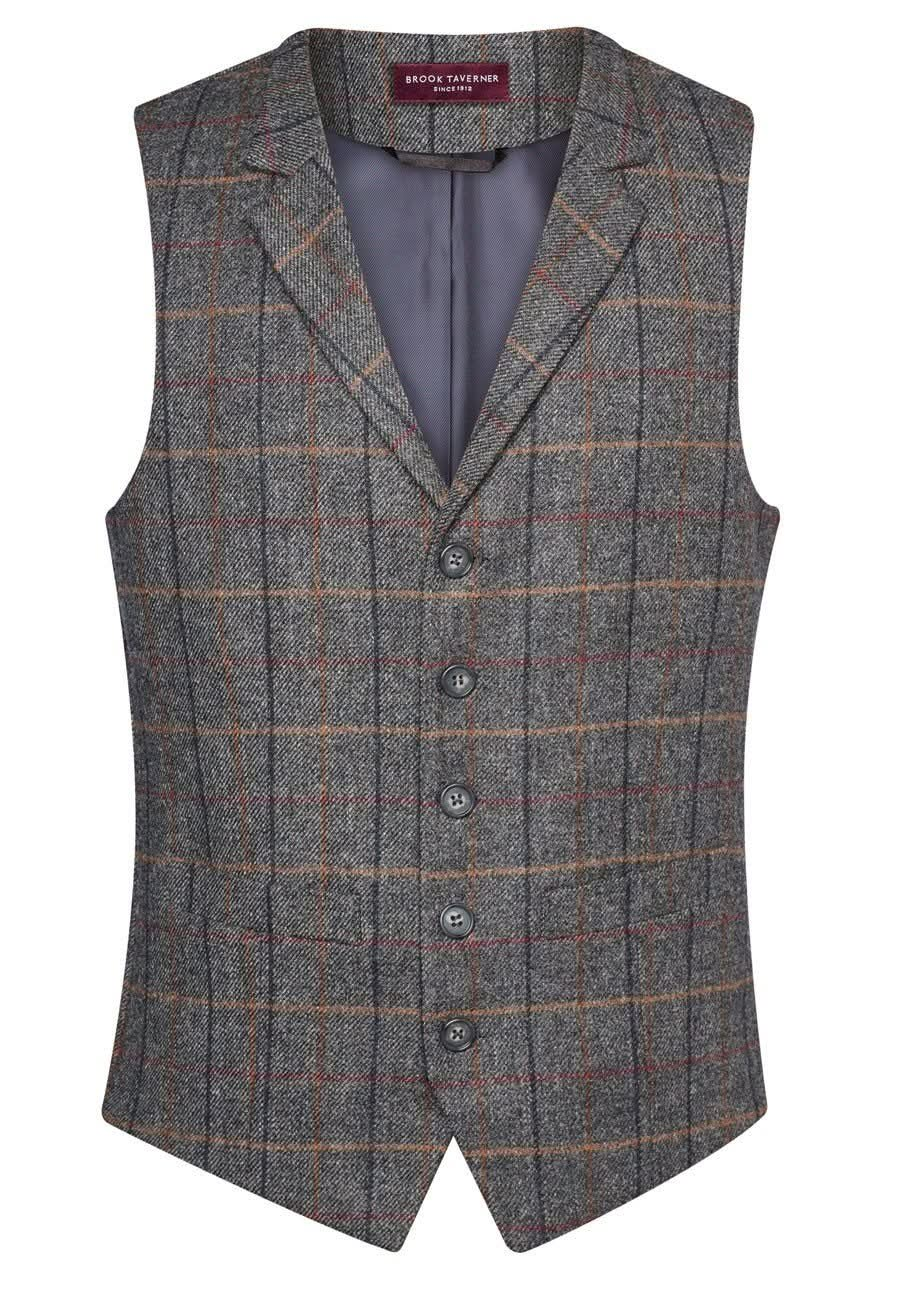 Memphis Mens Waistcoat Mens Waistcoat Brook Taverner Grey/Brown S