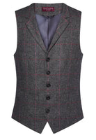 Memphis Mens Waistcoat Mens Waistcoat Brook Taverner Charcoal/Pink S