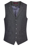 Memphis Mens Waistcoat Mens Waistcoat Brook Taverner Charcoal Herringbone S