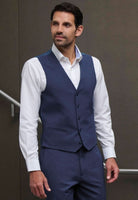 George Mens Tailored Fit Waistcoat Mens Waistcoat Brook Taverner Denim XS