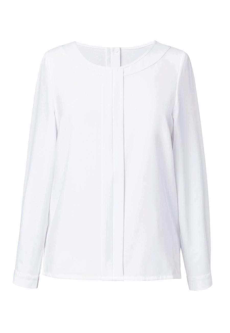 Riola Crepe de Chine Blouse Blouses Brook Taverner White 6