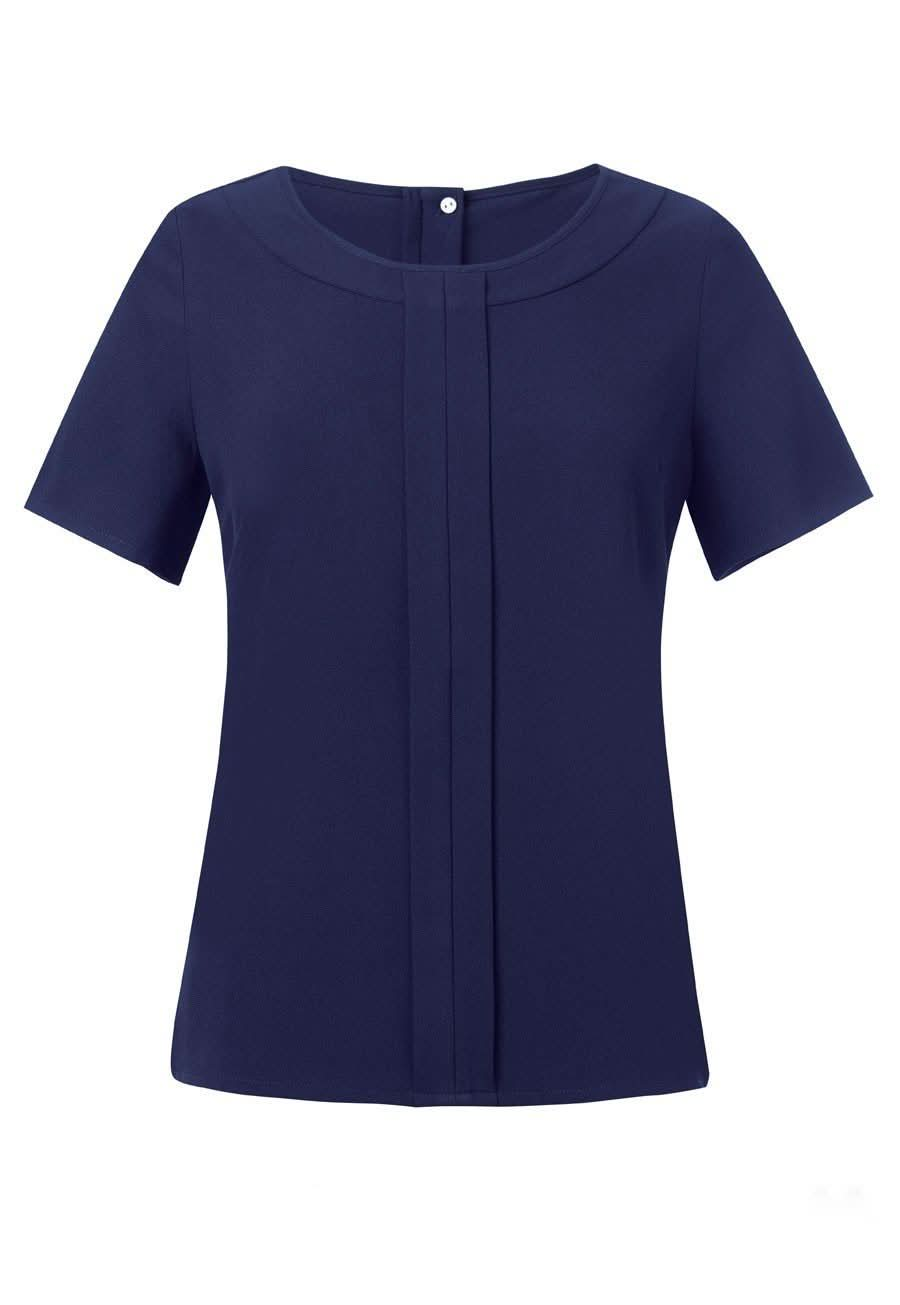 2280 - Verona Plain Crepe de Chine Blouse - The Staff Uniform Company