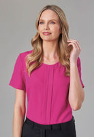 2280 - Verona Plain Crepe de Chine Blouse - The Staff Uniform Company