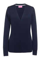 Augusta Ladies V-Neck Cardigan Womens Knitwear Brook Taverner Navy XS