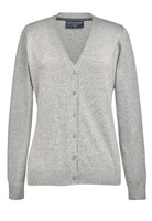 Augusta Ladies V-Neck Cardigan Womens Knitwear Brook Taverner Silver XS