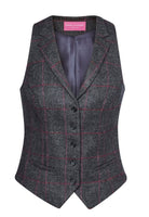 Nashville Ladies Waistcoat Ladies Waistcoat Brook Taverner Charcoal/Pink XS