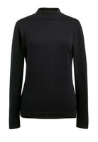 Golden Turtleneck Jumper Womens Knitwear Brook Taverner Black XS