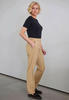 Eleanor Ladies Slim Leg Trouser Ladies Suit Trouser Brook Taverner Sand 6 Short