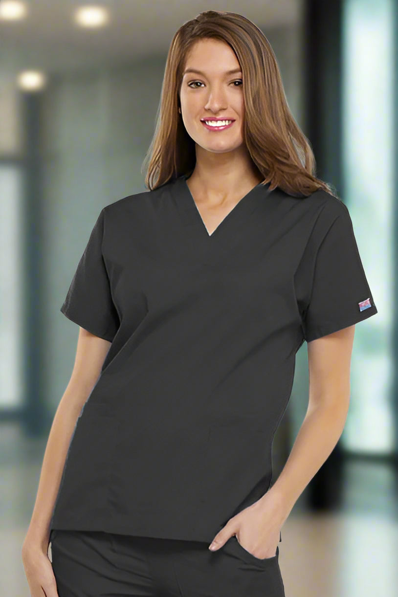 4700: Pewter Cherokee Ladies Scrub Top Ladies Scrub Top Cherokee Originals XXS