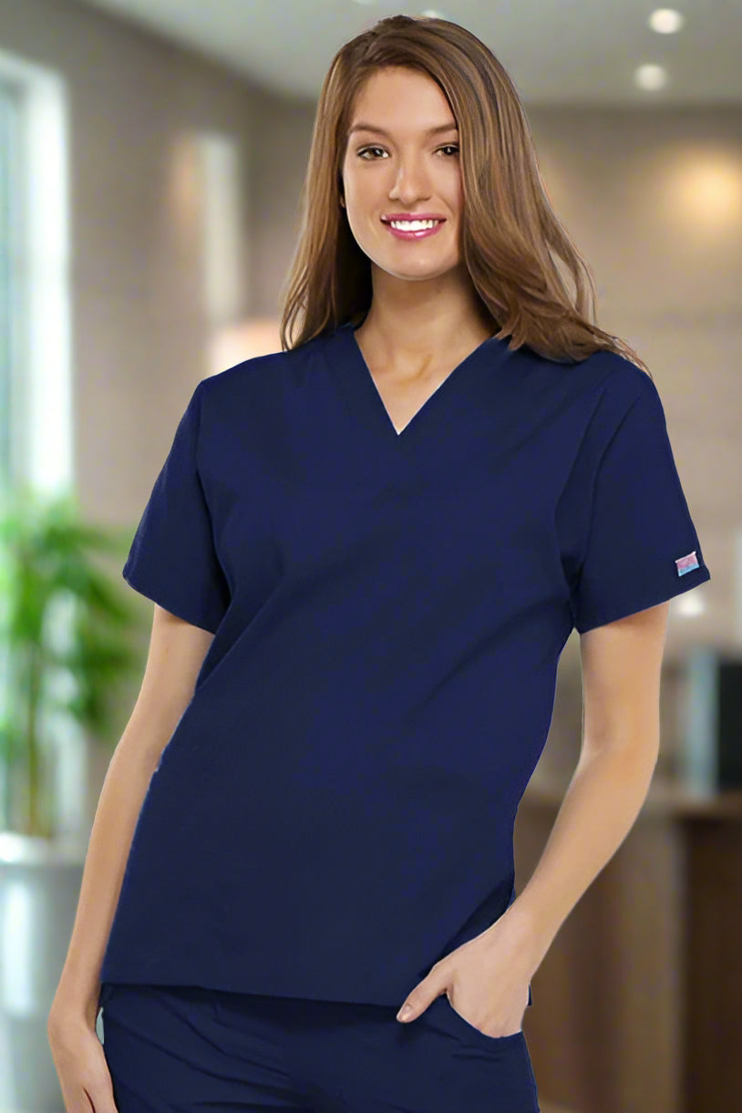 4700: Navy Cherokee Ladies Scrub Top Ladies Scrub Top Cherokee Originals XXS