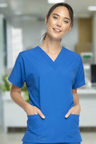 4700: Royal Blue Cherokee Ladies Scrub Top Ladies Scrub Top Cherokee Originals XXS