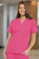 4700: Shocking Pink Cherokee Ladies Scrub Top Ladies Scrub Top Cherokee Originals XXS