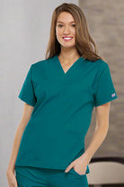 4700: Teal Cherokee Ladies Scrub Top Ladies Scrub Top Cherokee Originals XXS