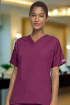 4700: Wine Cherokee Ladies Scrub Top Ladies Scrub Top Cherokee Originals XXS