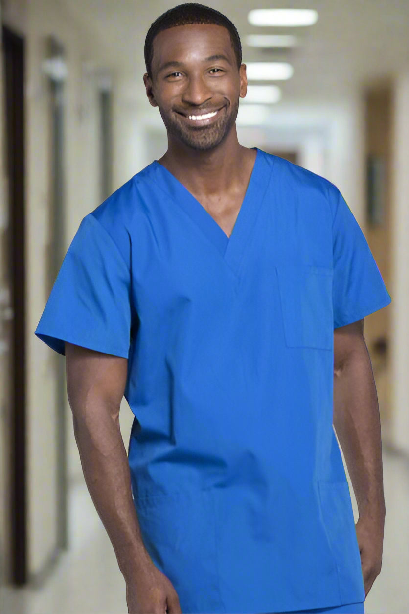 4876: Royal Blue Cherokee Unisex Scrub Top Unisex Scrub Top Cherokee Originals XXS