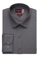 Rapino Mens Classic Fit Shirt Mens Long Sleeve Shirts Brook Taverner Grey 14.5"