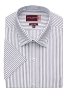 Roccella Classic Fit Mens Striped Shirt Mens Short Sleeve Shirts Brook Taverner