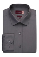 Alba Mens Slim Fit Shirt Mens Long Sleeve Shirts Brook Taverner Grey 14"