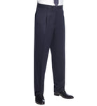 Delta Single Pleat Mens Suit Trouser Mens Suit Trouser Brook Taverner Navy 28 Short