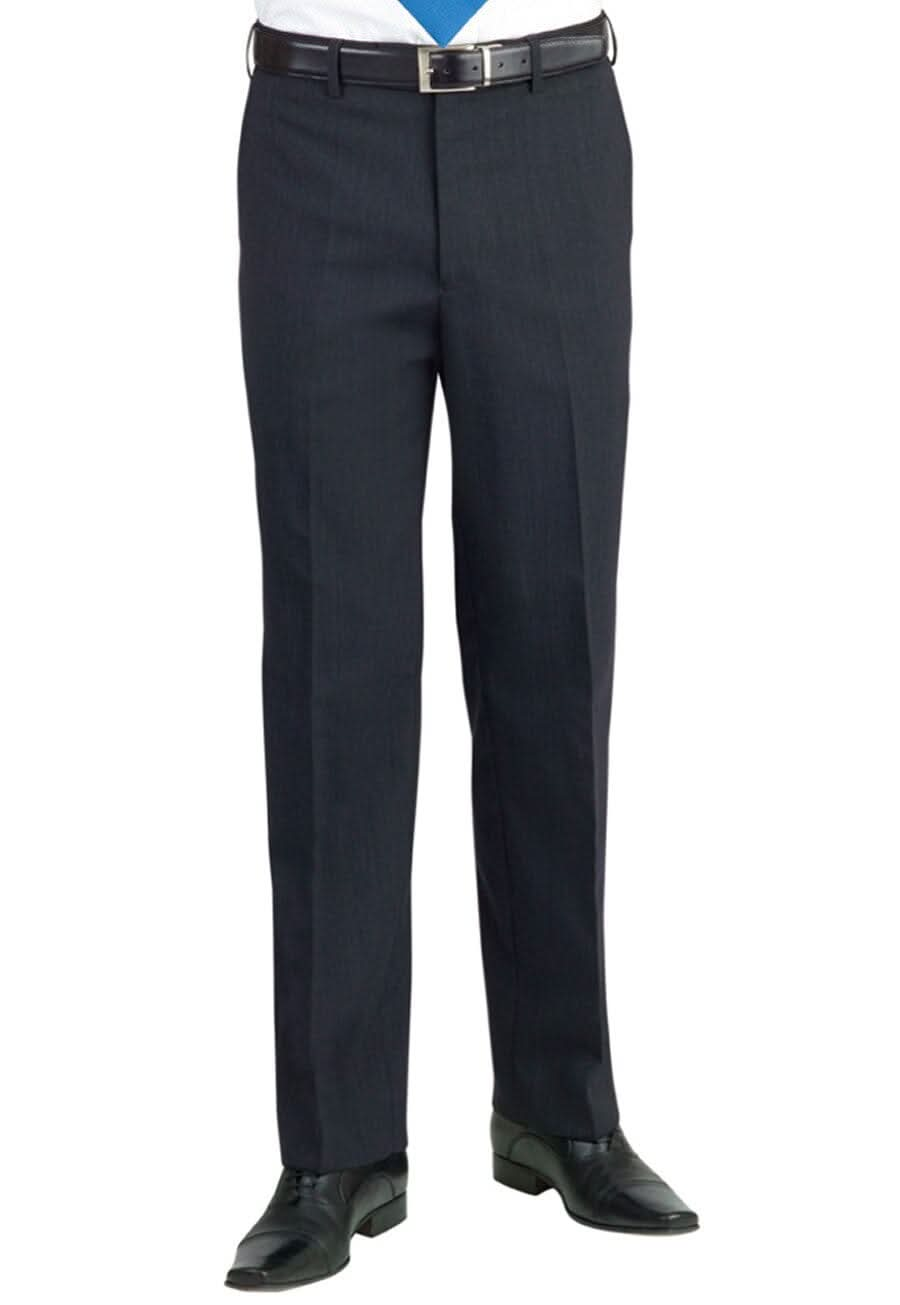 Apollo Flat Front Mens Suit Trouser Mens Suit Trouser Brook Taverner Charcoal 28 Short (29.5")