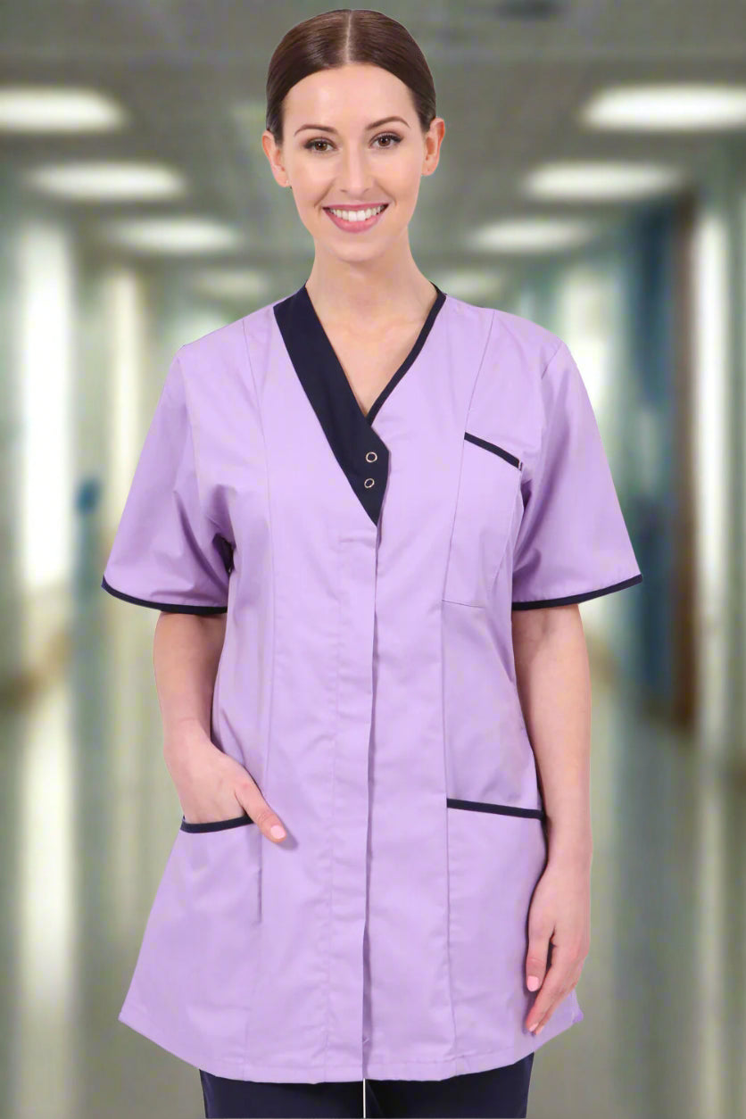 NALT - Asymmetric Tunic - Purples Ladies Healthcare Tunic Behrens