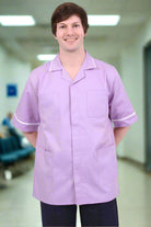 NCMT - Mens Purple/White Behrens Healthcare Tunic Mens Healthcare Tunic Behrens