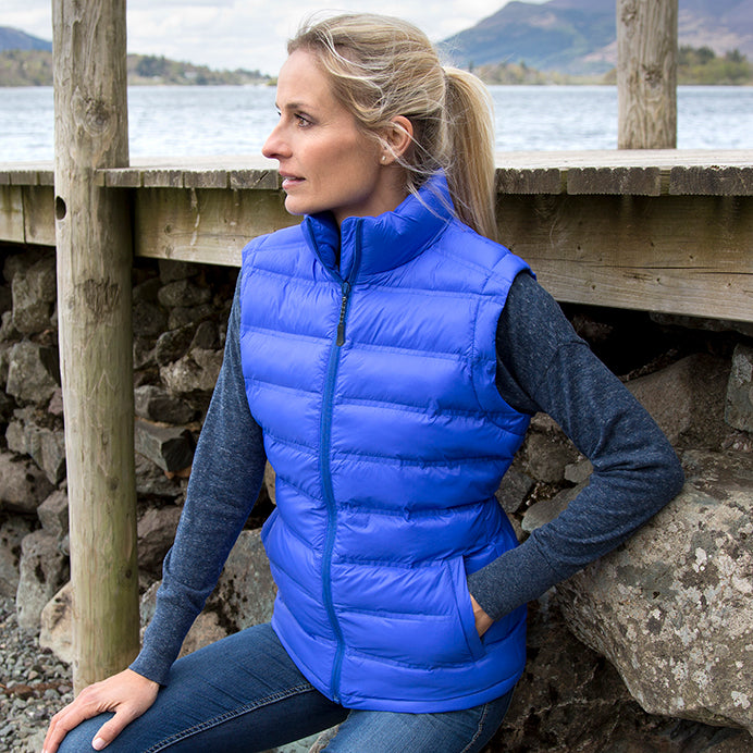 R193F: Ice Bird Ladies Padded Gilet Womens Bodywarmers Result Urban Royal XS