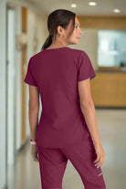 SK101: Ladies Skechers Breeze Wine Scrub Top Ladies Scrub Top Skechers by Barco