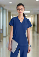 GSST181: Greys Anatomy Evolve Sway Scrub Top Ladies Scrub Top Greys Anatomy by Barco Indigo XXS