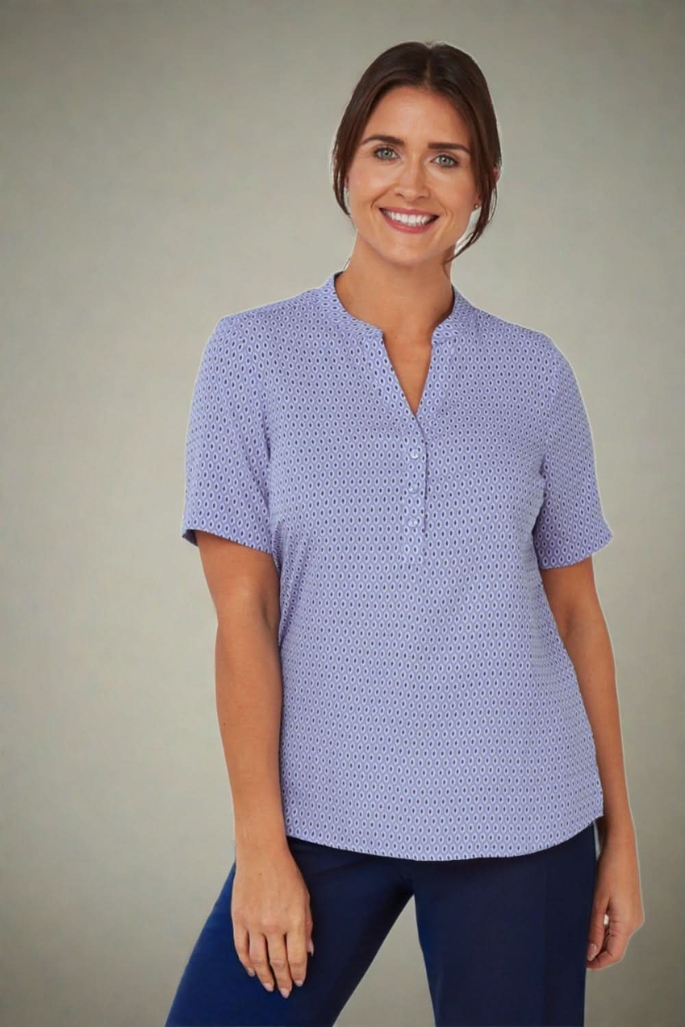 Beth Ladies Mandarin Collar Blouse Blouses Vortex Designs