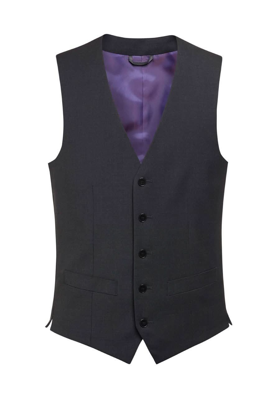 Busso Mens Waistcoat Mens Waistcoat Brook Taverner Charcoal 36"