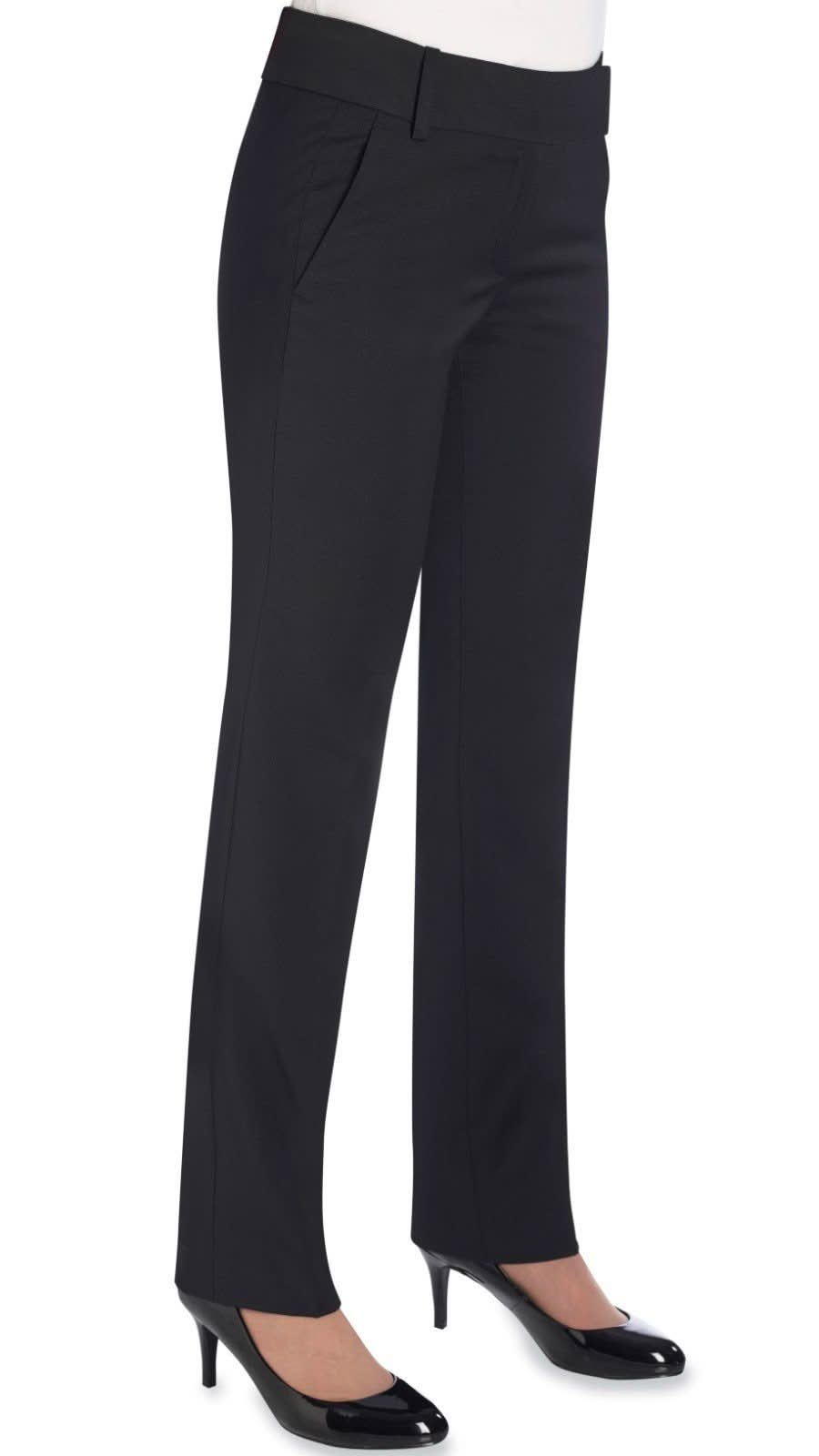 Genoa Tailored Leg Ladies Suit Trouser Ladies Suit Trouser Brook Taverner Black 6 Short (27")