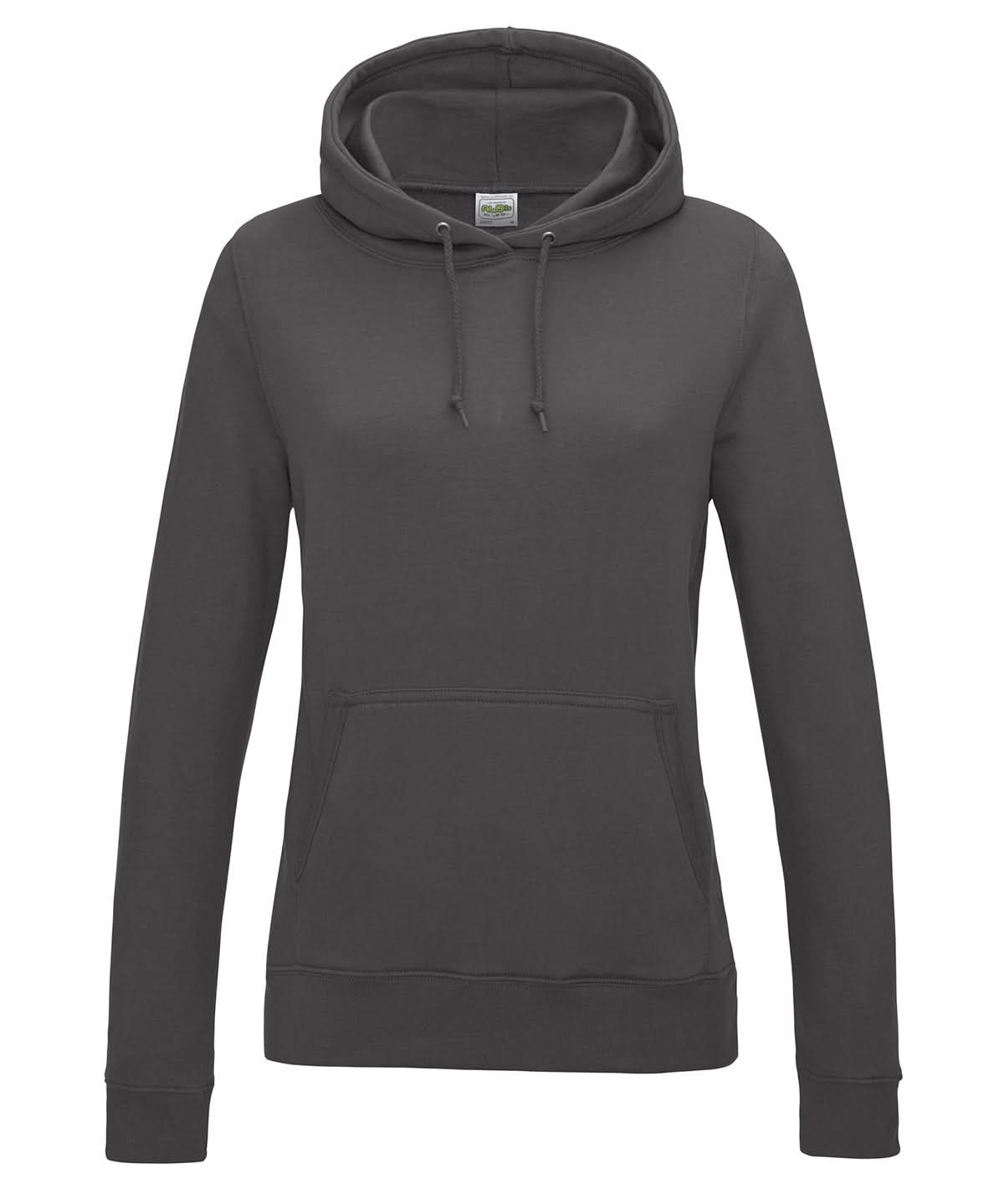 JH01F: Ladies College Style Hoodie Womens Hoodies AWDis Just Hoods Charcoal XS