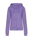 JH50F: Womens Zip Hoodie Womens Hoodies AWDis Just Hoods Digital Lavender XS