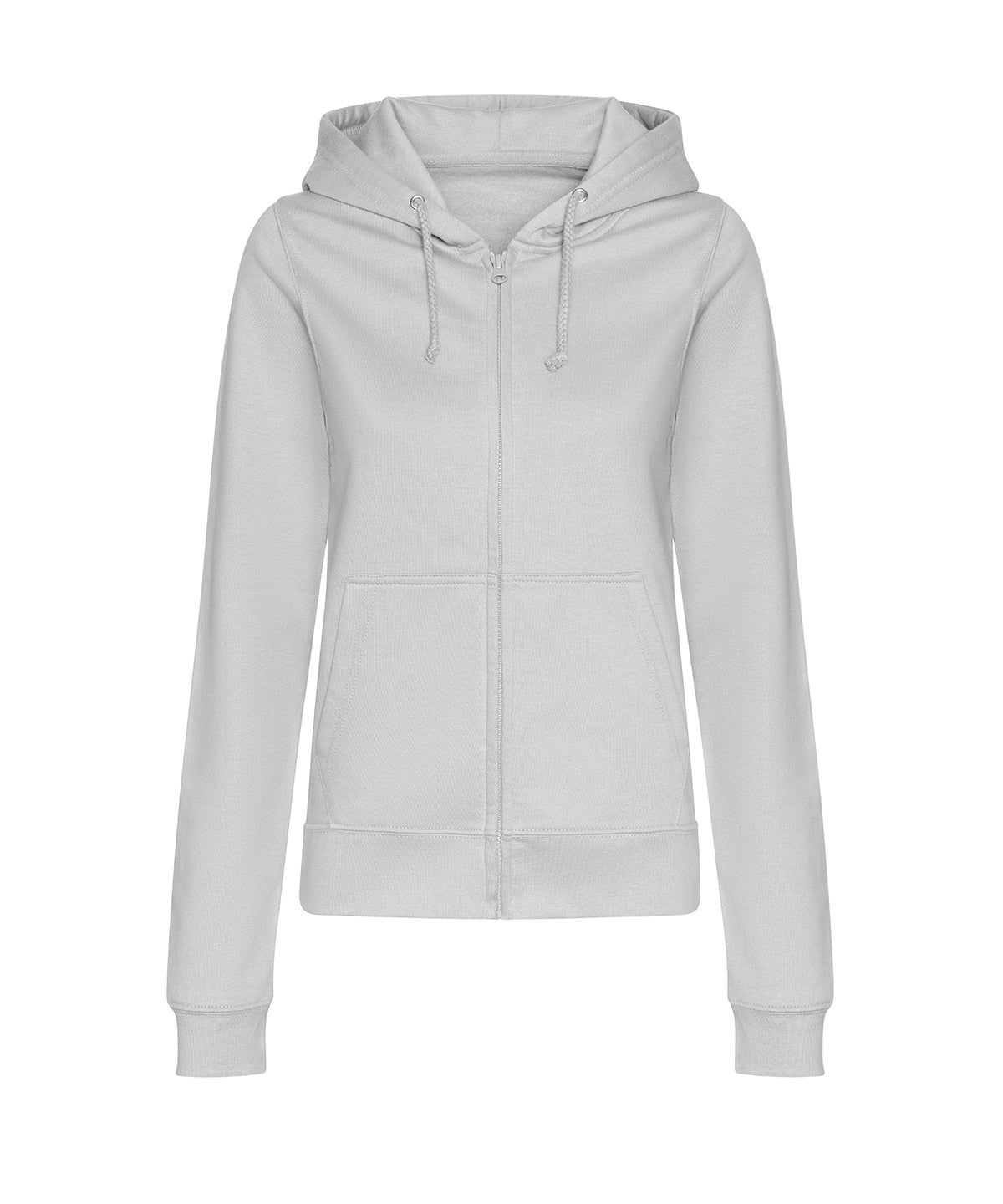 JH50F: Womens Zip Hoodie Womens Hoodies AWDis Just Hoods Heather Grey XS