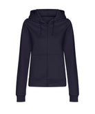 JH50F: Womens Zip Hoodie Womens Hoodies AWDis Just Hoods New French Navy XS