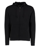 KK303: Klassic Superwash 60 Zipped Hooded Sweatshirt Mens Hoodies Kustom Kit Black XS