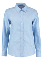 KK361: Ladies Oxford Shirt Womens Long Sleeve Shirts Kustom Kit Light Blue 6