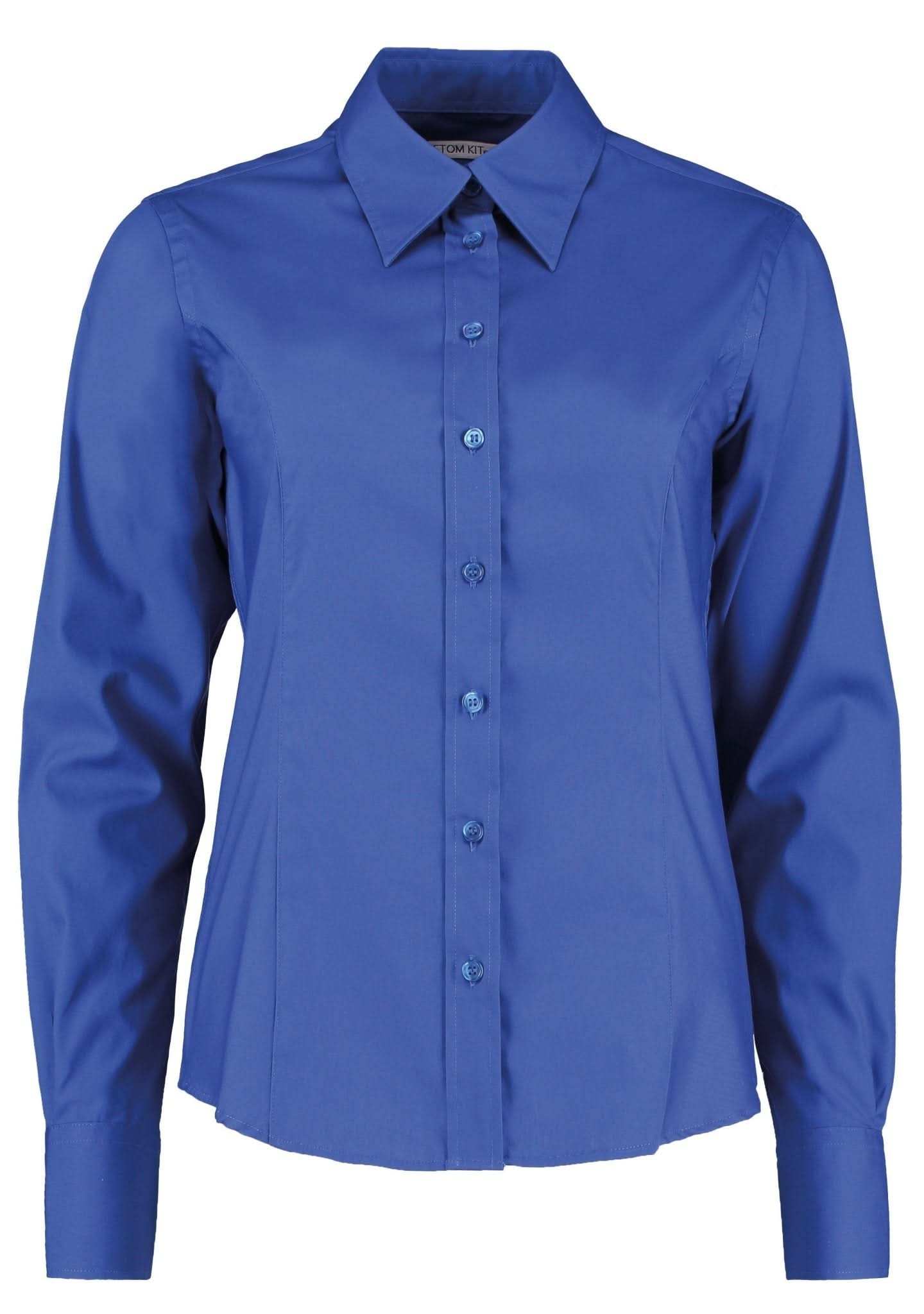 KK702: Long Sleeve Ladies Oxford Shirt Womens Long Sleeve Shirts Kustom Kit Royal 8