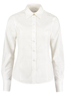 KK702: Long Sleeve Ladies Oxford Shirt Womens Long Sleeve Shirts Kustom Kit White 6