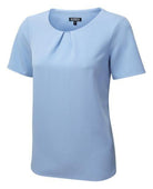 Libby Pleat Neck Blouse Blouses Vortex Designs Sky Blue 6