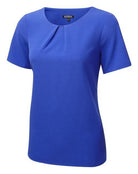 Libby Pleat Neck Blouse Blouses Vortex Designs Cobalt Blue 6