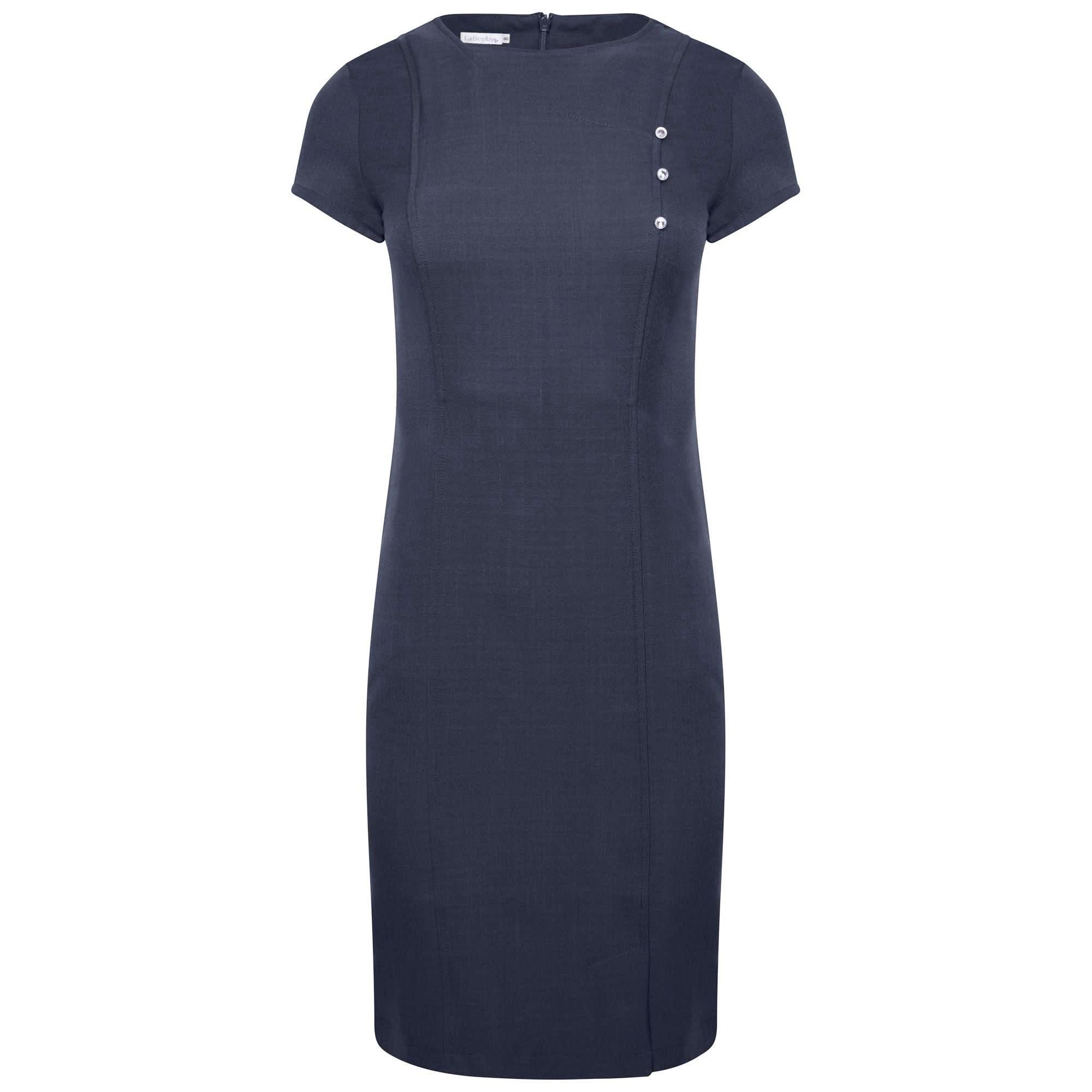 Madeleine Ladies Work Dress Beauty Dresses La Beeby Navy 6