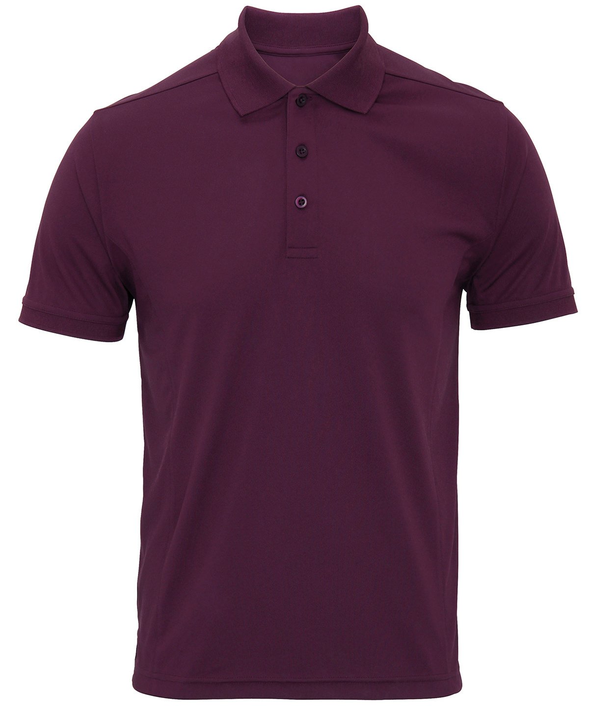 PR615: Mens Pique Polo Shirt Mens Polos Premier Aubergine S