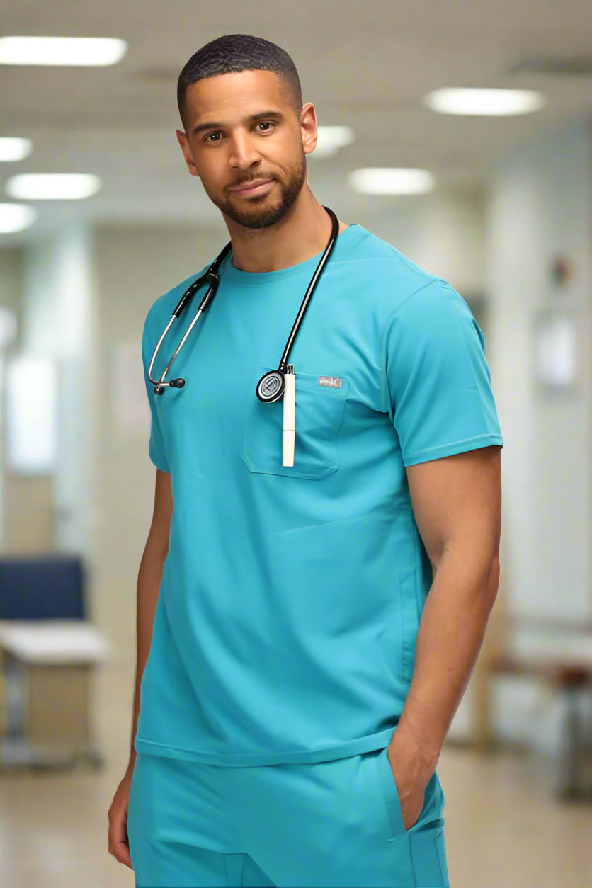 Miles Mens "Simki" Scrub Top Scrubs Behrens