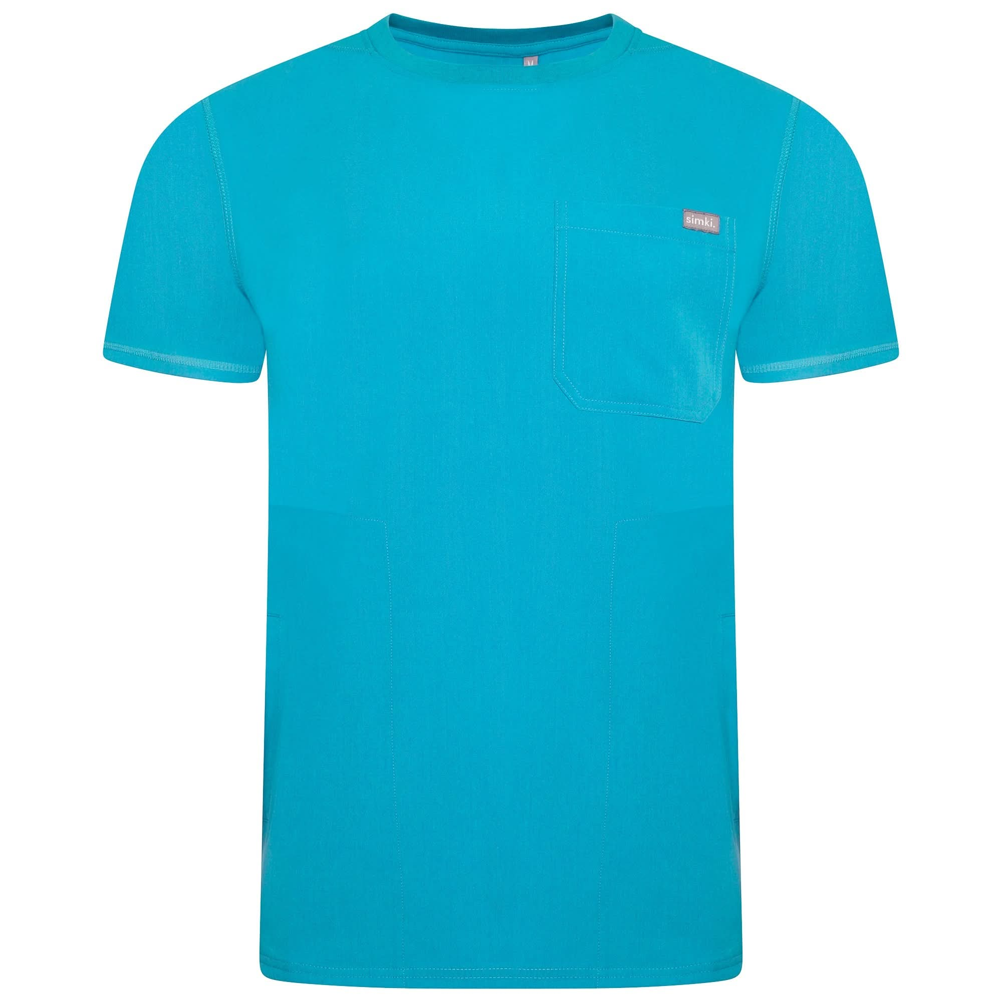 Miles Mens "Simki" Scrub Top Scrubs Behrens Teal XS