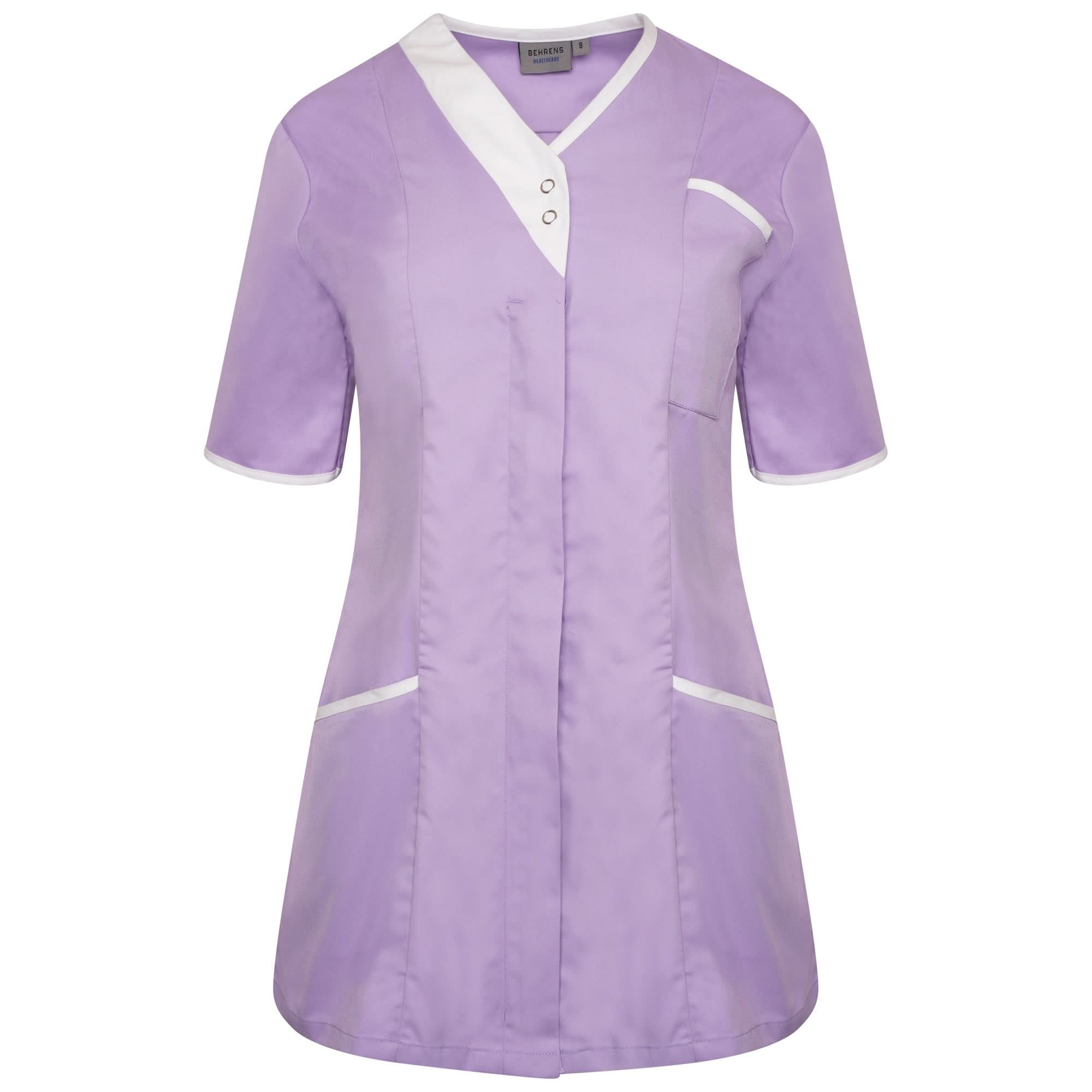 NALT - Asymmetric Tunic - Purples Ladies Healthcare Tunic Behrens Lilac/White 6