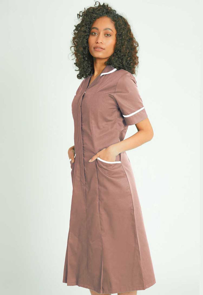 NCLD - Biscuit Nurse Dress (White Trim) - The Staff Uniform Company