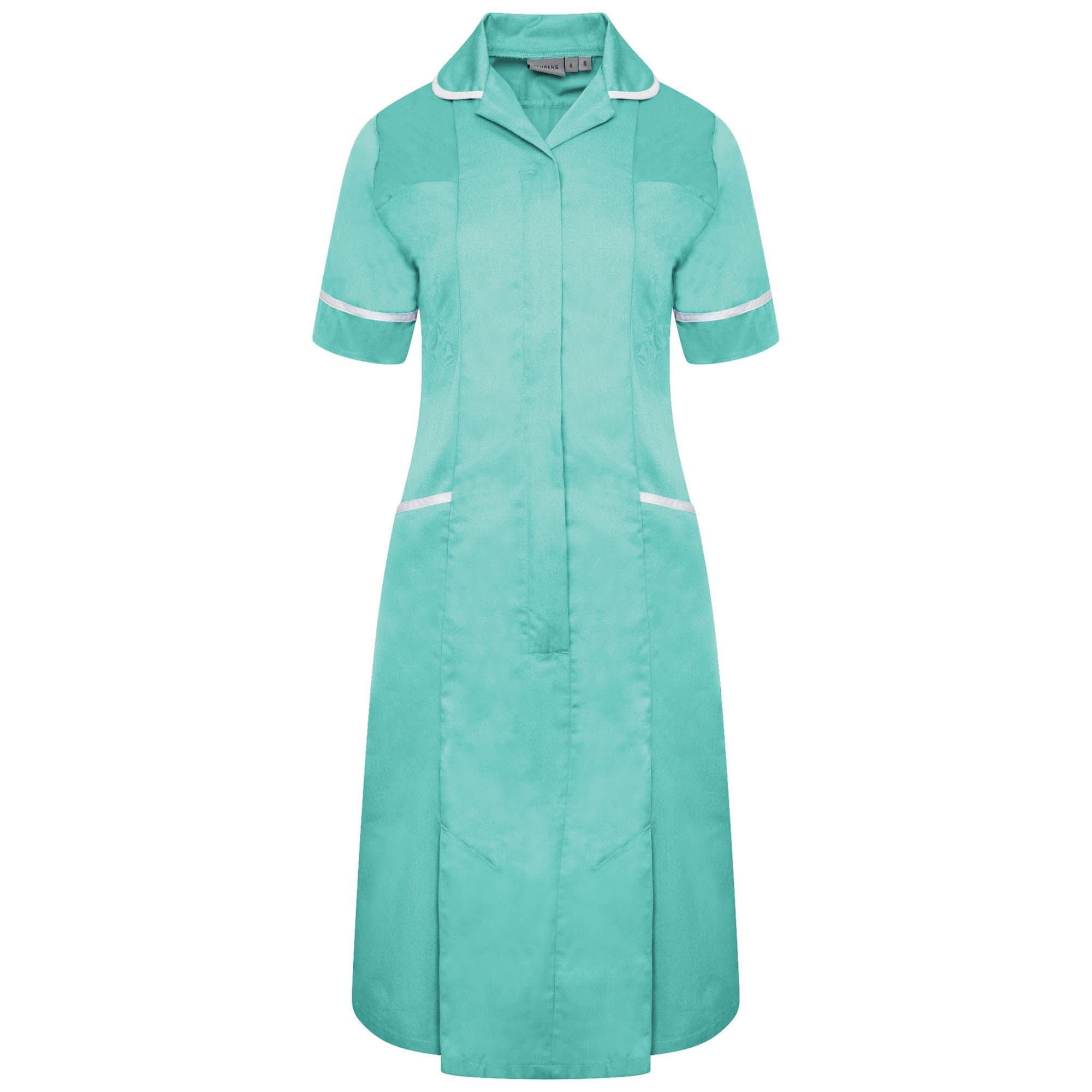 NCLD - Eau De Nil Healthcare Dress (White Trim) Healthcare Dress Behrens Eau De Nil 6 Short