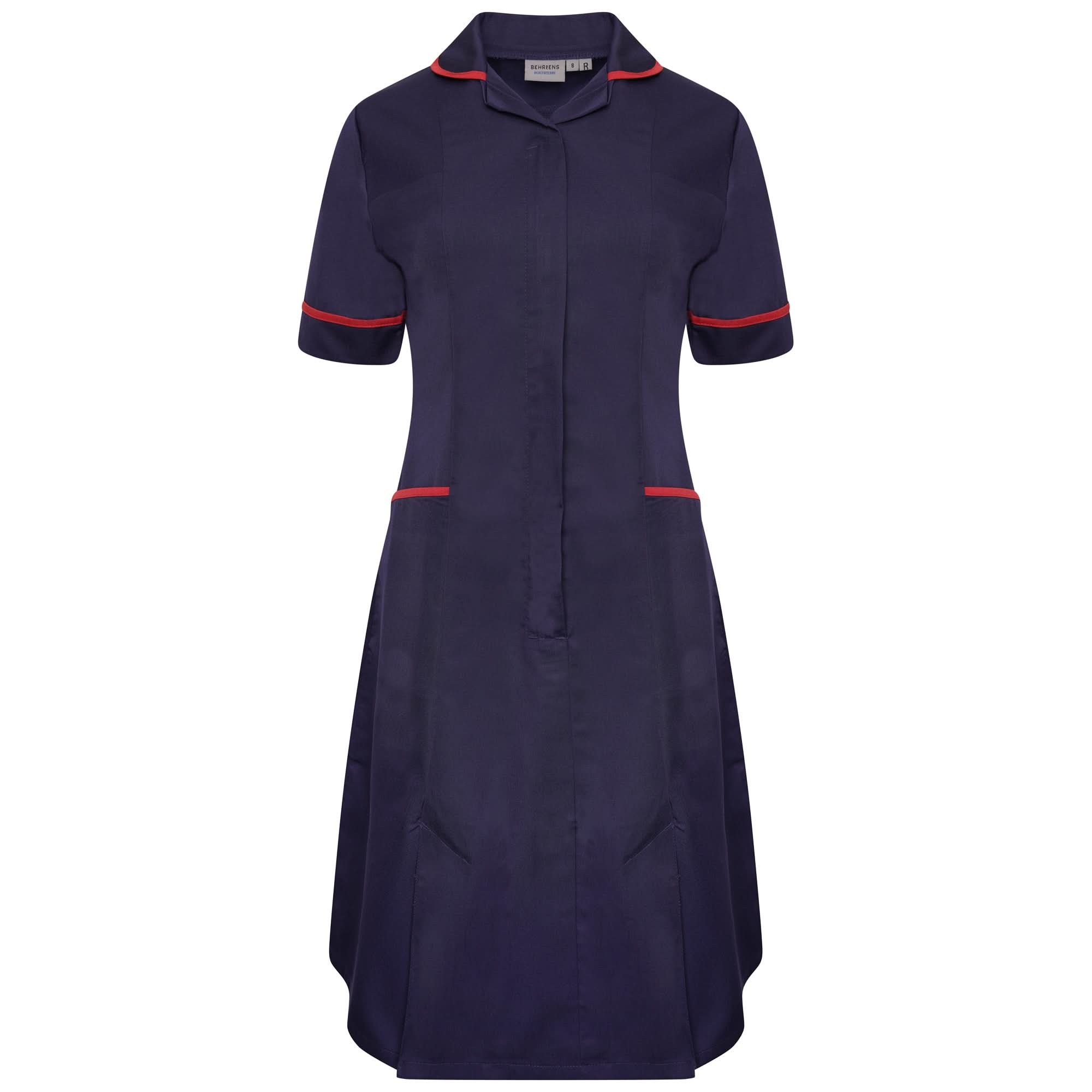 NCLD - Navy Healthcare Dress (Red Trim) Healthcare Dress Behrens Navy 6 Short